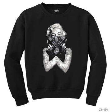 Marilyn Monroe Gangsta Siyah Sweatshirt