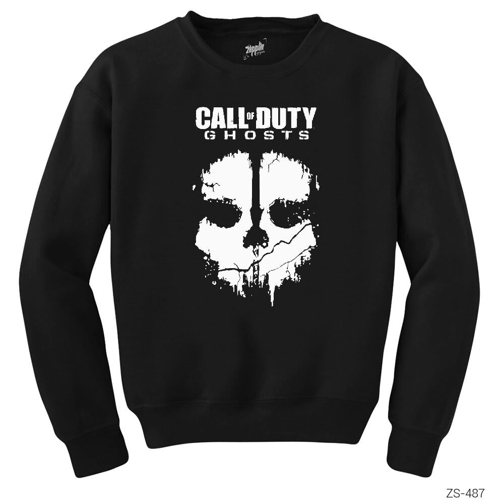 Call of Duty Ghost Stencil Siyah Sweatshirt