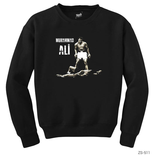 Muhammed Ali Knockout Siyah Sweatshirt