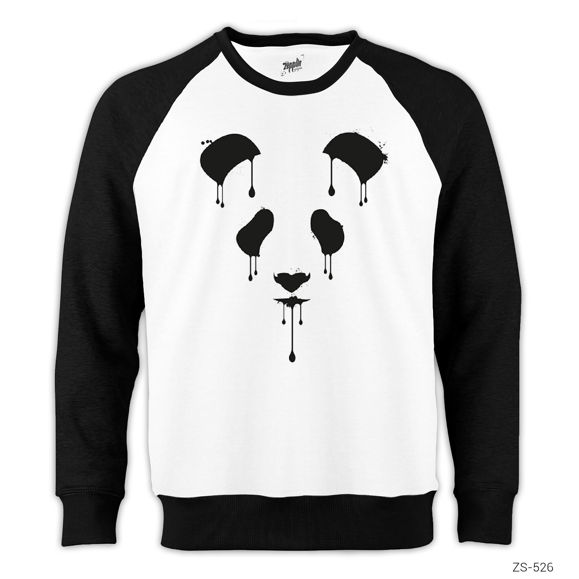 Panda Sad Reglan Kol Beyaz Sweatshirt