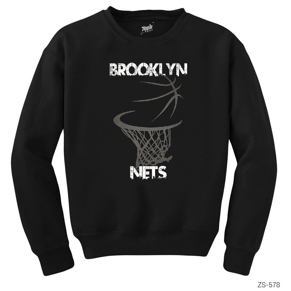 Brooklyn Nets Basket Siyah Sweatshirt