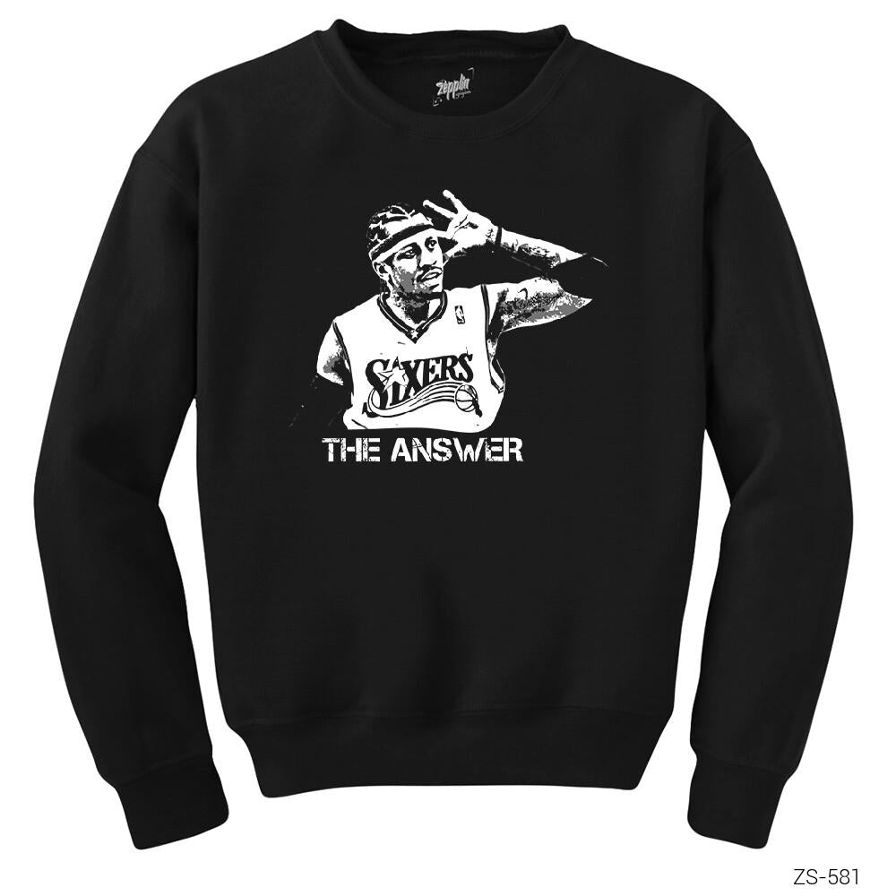 İndirimli Allen Iverson The Answer Siyah Sweatshirt