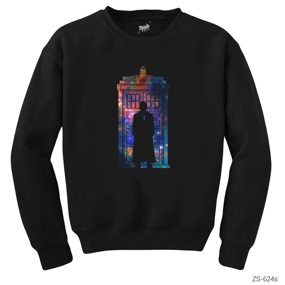 Doctor Who Tardis Space Siyah Sweatshirt