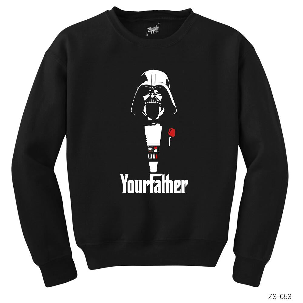 Star Wars Darth Your Father Siyah Sweatshirt