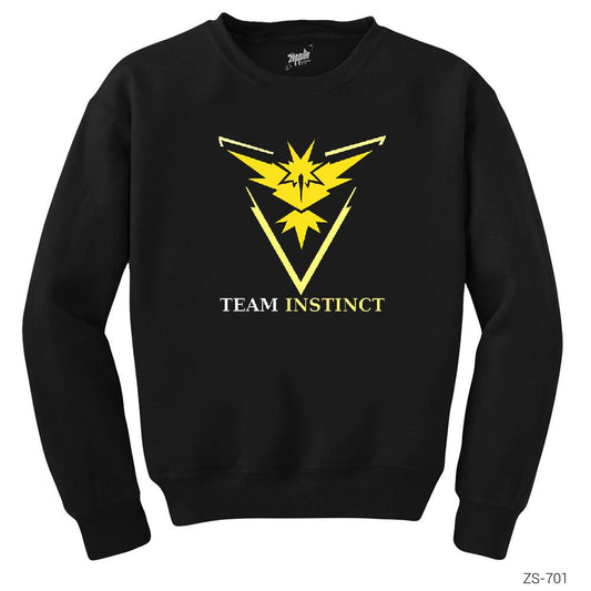 Pokemon Team Instinct Siyah Sweatshirt