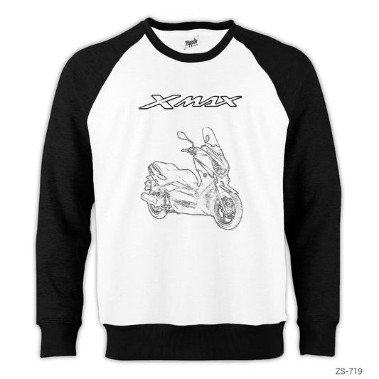 Xmax Skecthing Reglan Kol Beyaz Sweatshirt