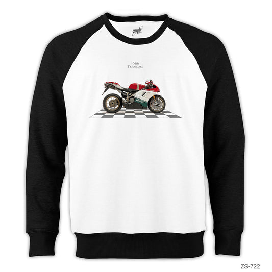 Ducati 1098s Reglan Kol Beyaz Sweatshirt