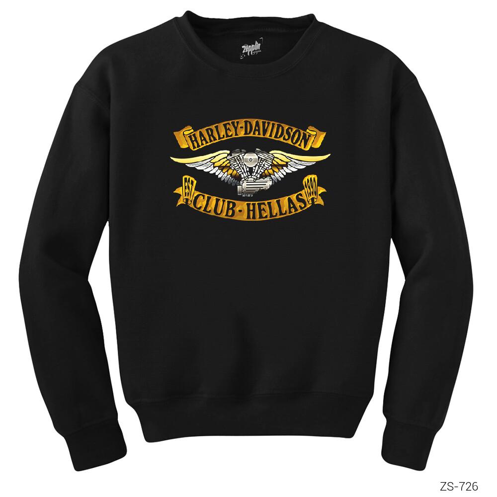 Harley Club Hellas Siyah Sweatshirt