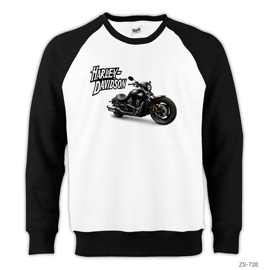 Harley Night Rod Special Reglan Kol Beyaz Sweatshirt