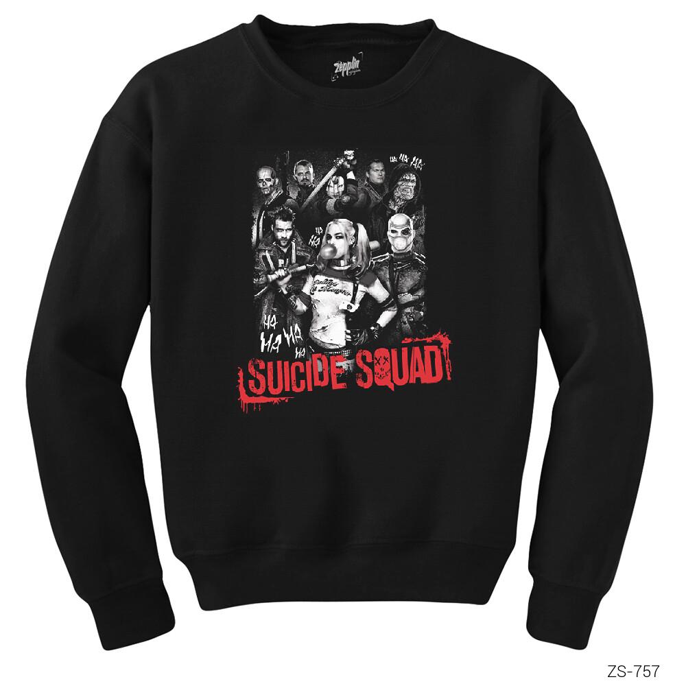 Suicide Squad Grunge Team Siyah Sweatshirt