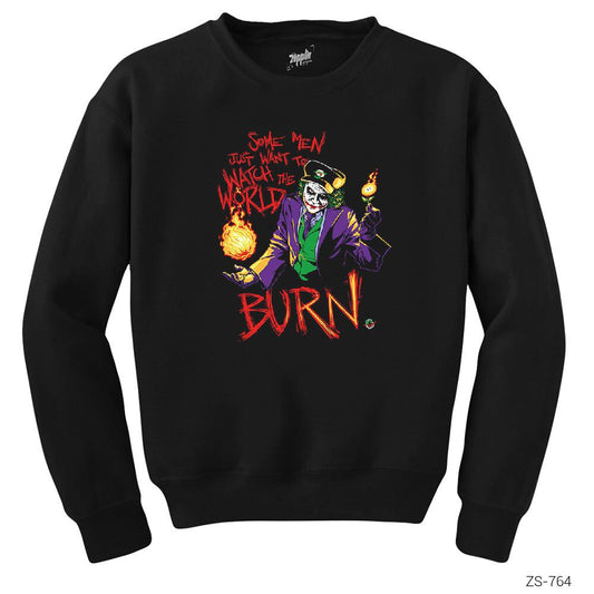 Suicide Squad Joker Burn Siyah Sweatshirt