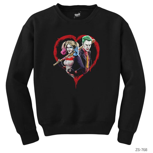 Suicide Squad Harley Quinn Joker Love Siyah Sweatshirt