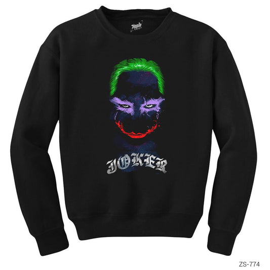 Joker Grunge Siyah Sweatshirt