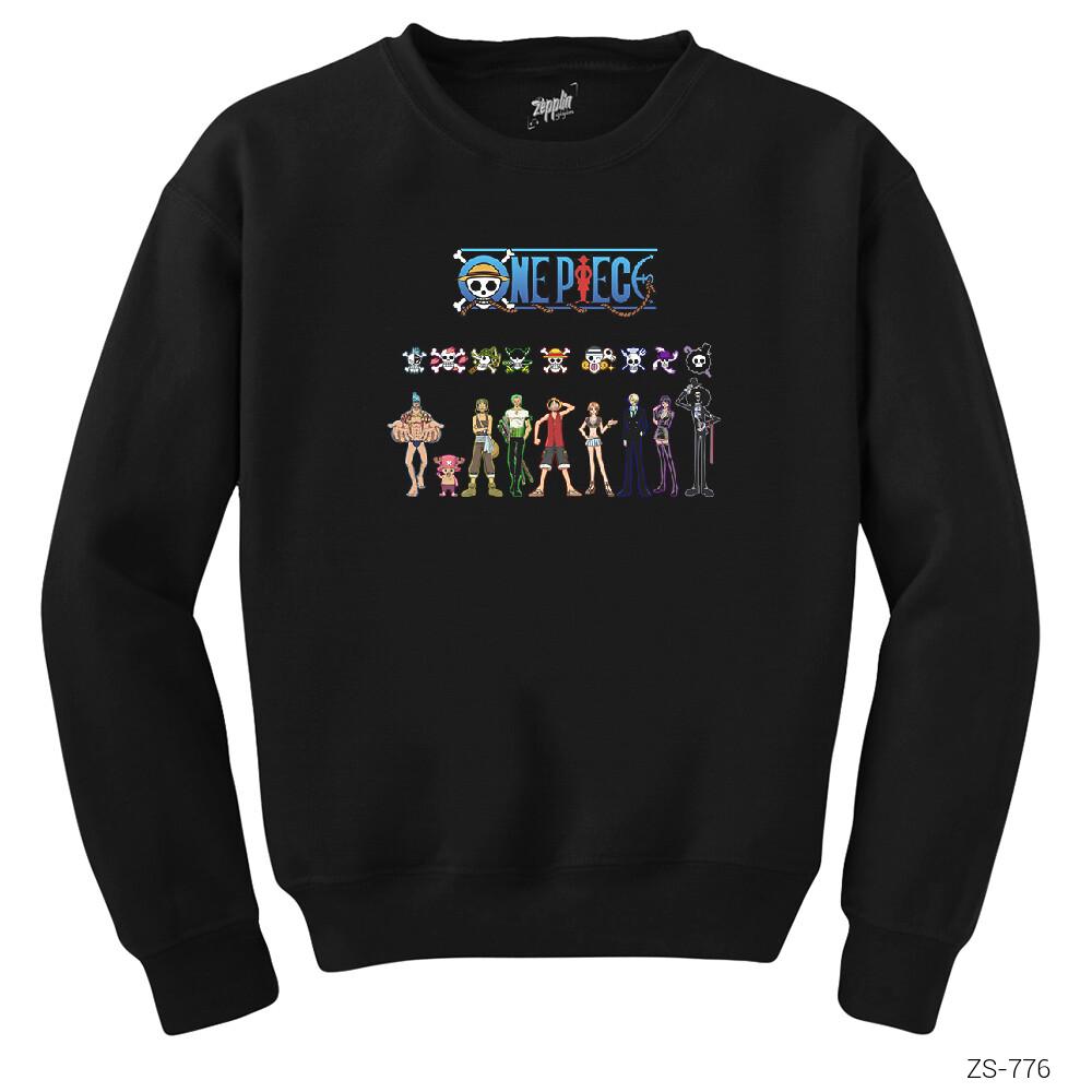 One Piece Siyah Sweatshirt