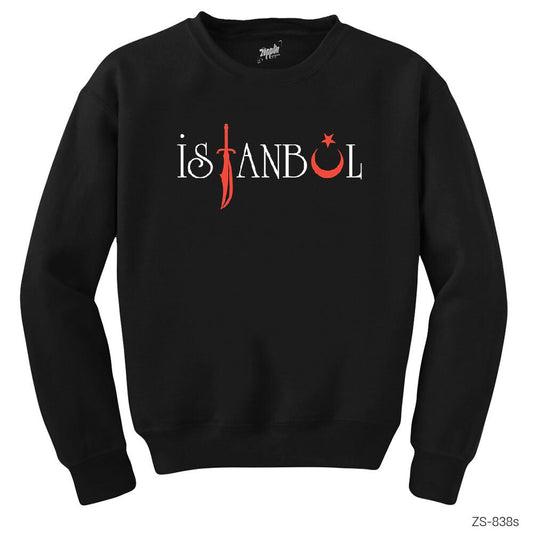 İstanbul Osmanlı Kılıç Siyah Sweatshirt