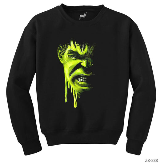 Hulk Painting Siyah Sweatshirt