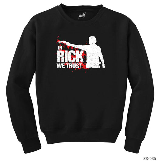 The Walking Dead Rick Trust Siyah Sweatshirt