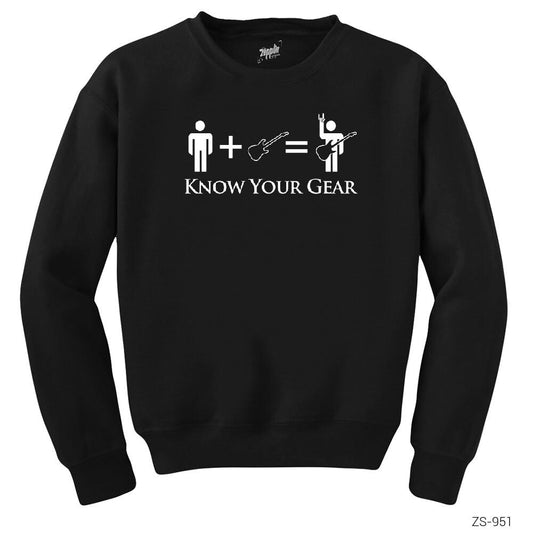 Guitar Know Your Gear Siyah Sweatshirt