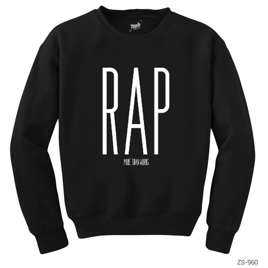 RAP Siyah Sweatshirt