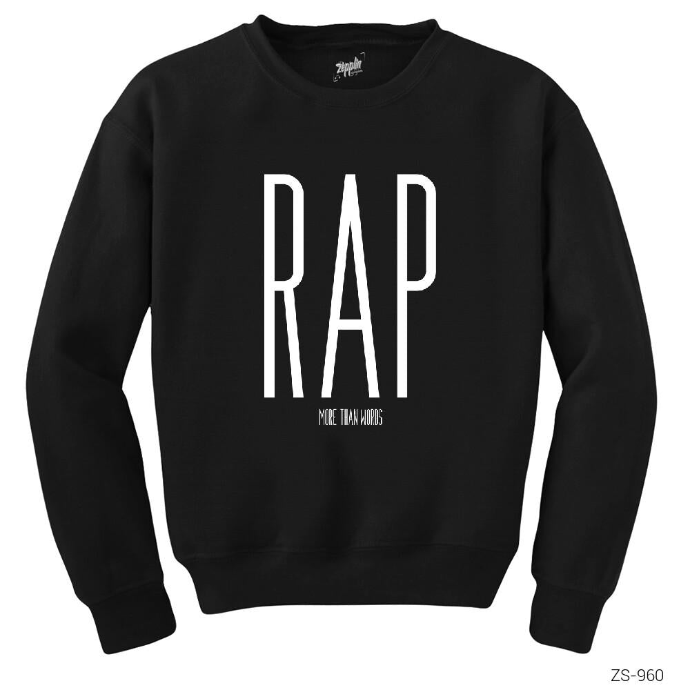 RAP Siyah Sweatshirt