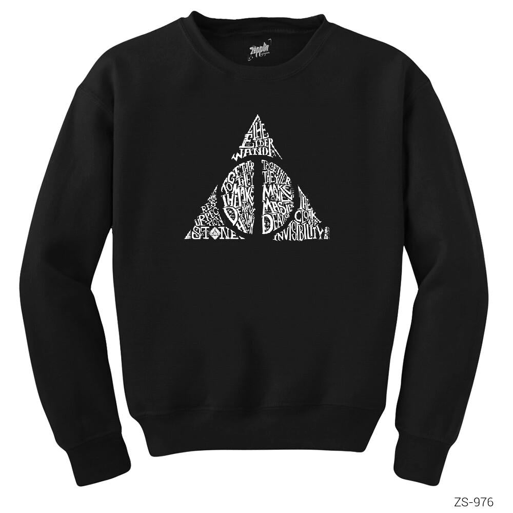 Harry Potter Death Hallows Siyah Sweatshirt