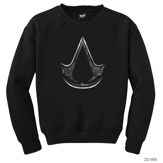 Assassins Creed Logo Dark Siyah Sweatshirt