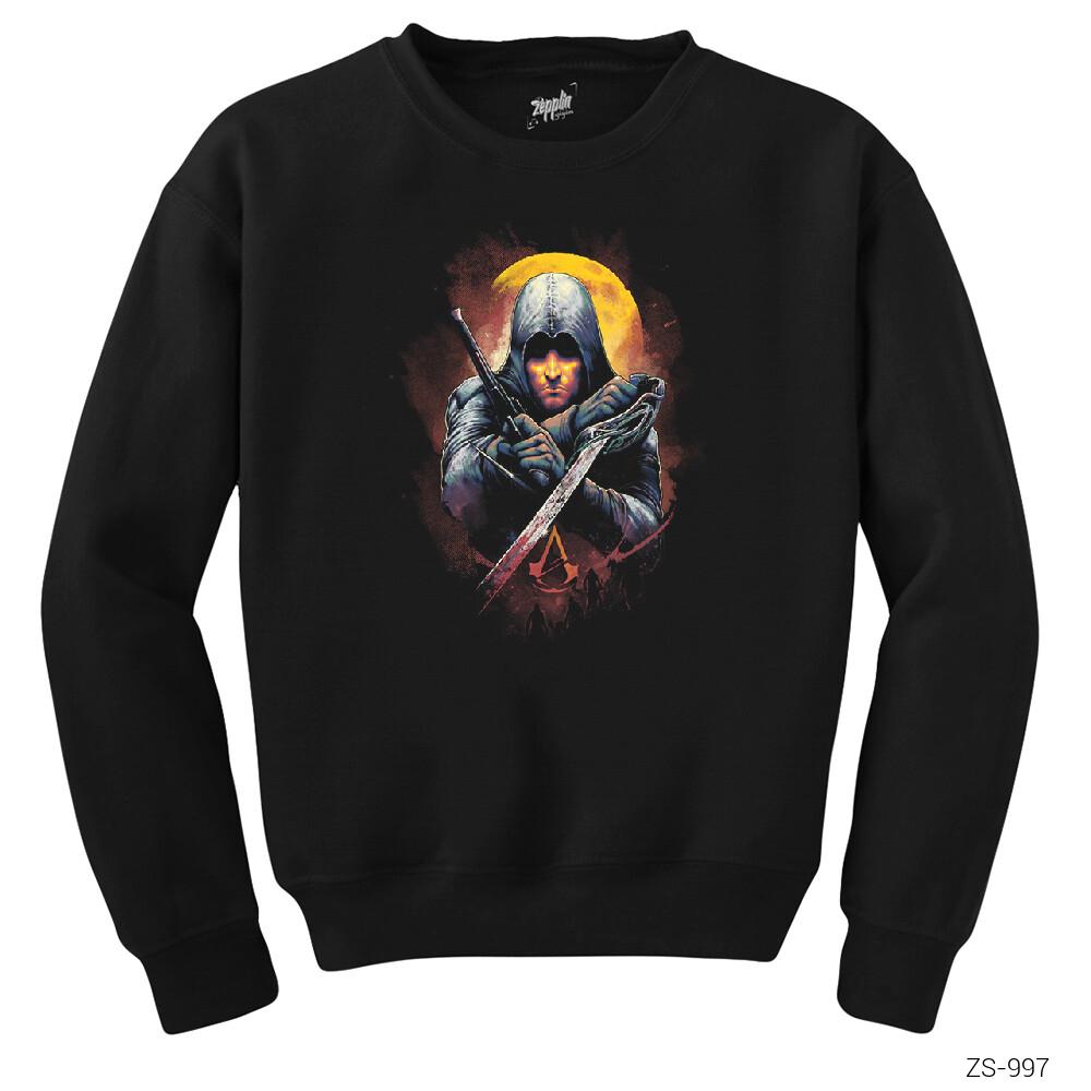 Assassins Creed Ninja Siyah Sweatshirt