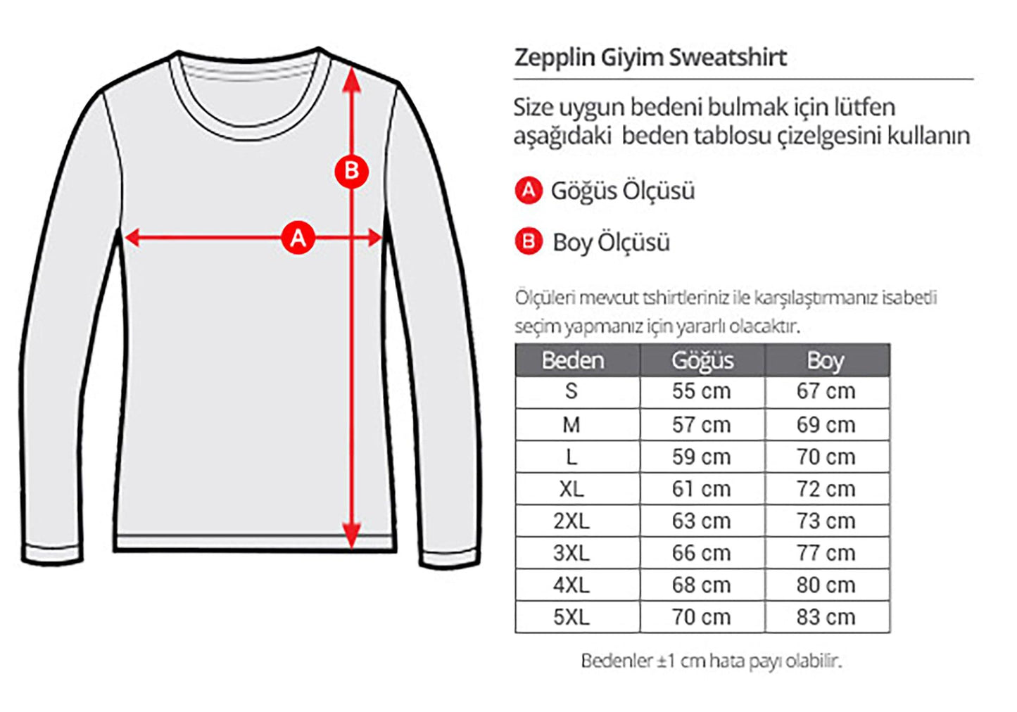 Sweatshirt Tasarla (Siyah) - Zepplingiyim