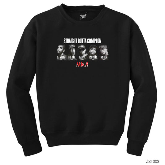 N.W.A Straight Outta Compton 2 Siyah Sweatshirt