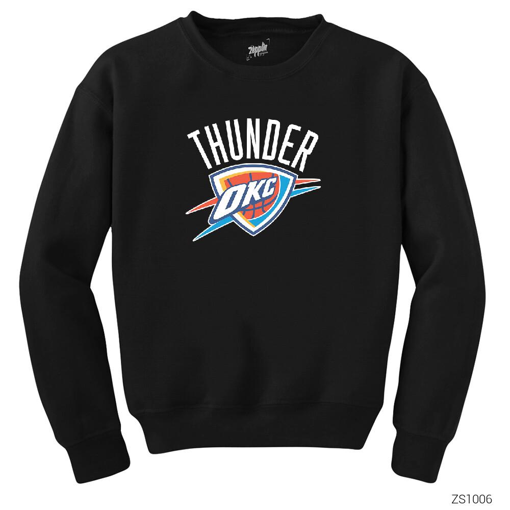 Oklahama Thunder Logo Siyah Sweatshirt