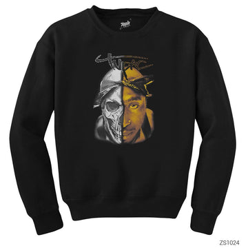 Tupac Shakur Skull Siyah Sweatshirt