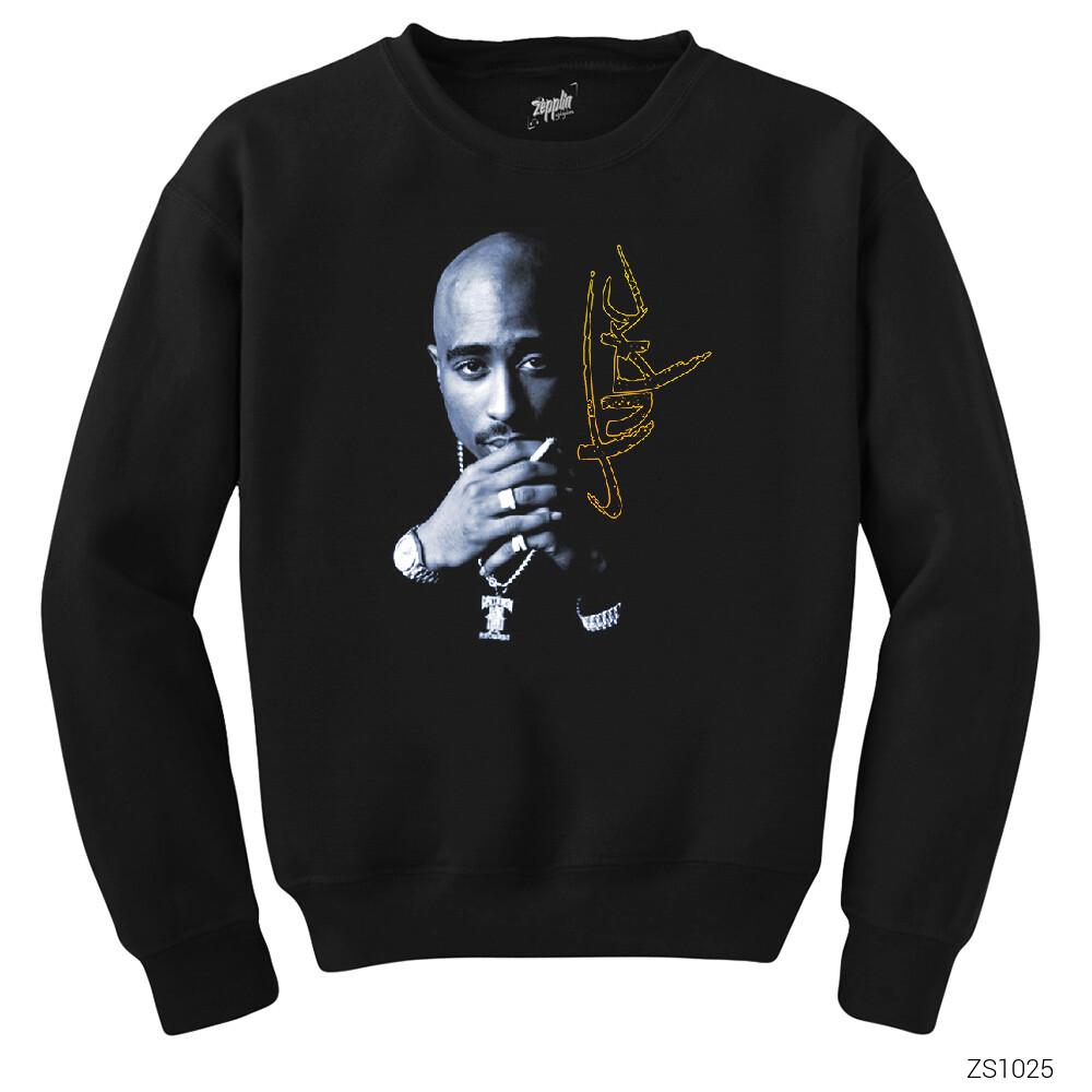 Tupac Shakur Smoke Siyah Sweatshirt