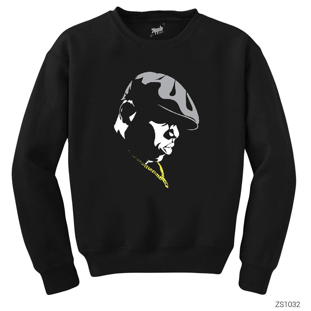 Biggie Stencil Siyah Sweatshirt