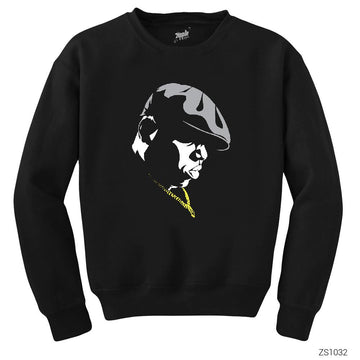 Biggie Stencil Siyah Sweatshirt