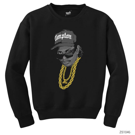 Eazy E Campton Stencil Siyah Sweatshirt