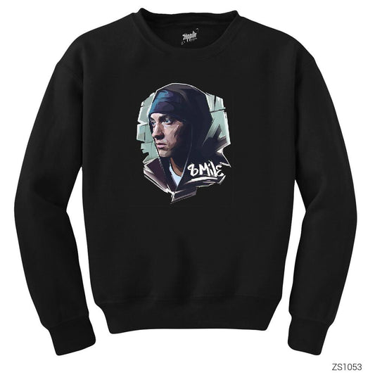 Eminem 8mil Siyah Sweatshirt