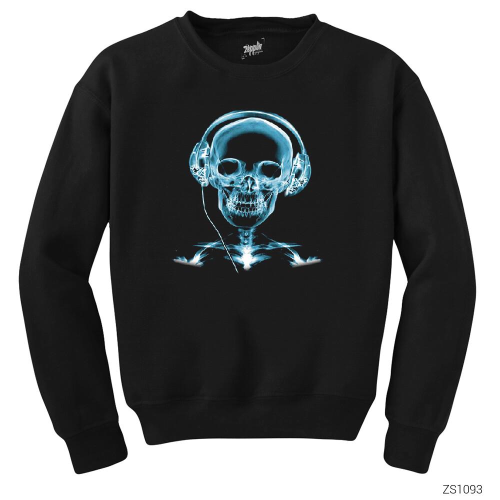 Skull Xray Siyah Sweatshirt