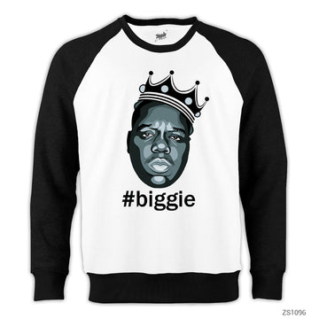 The Notorious Biggie Solid Reglan Kol Beyaz Sweatshirt