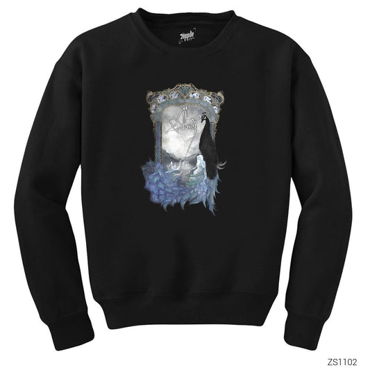 Alcest Peafowl Siyah Sweatshirt
