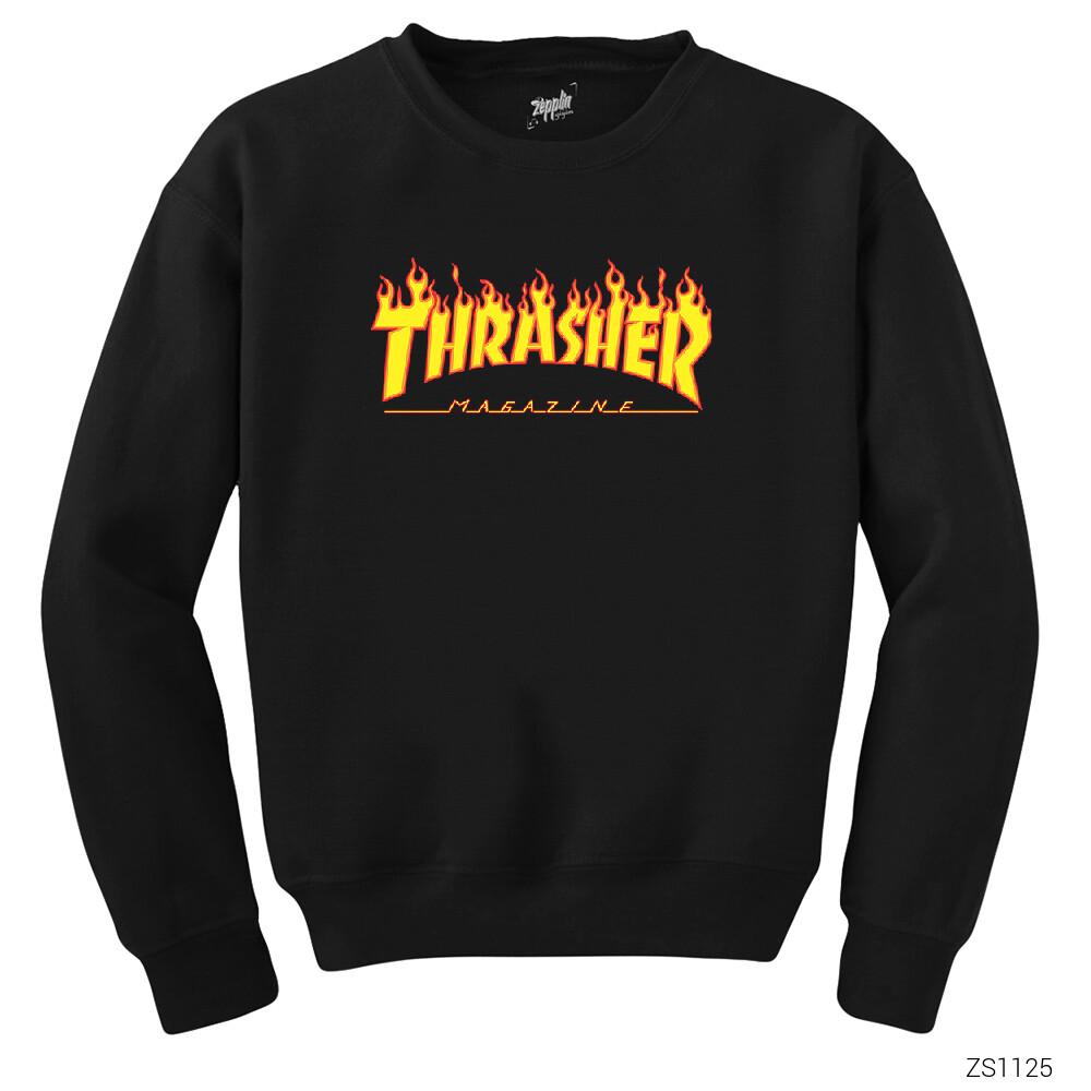 Thrasher Siyah Sweatshirt
