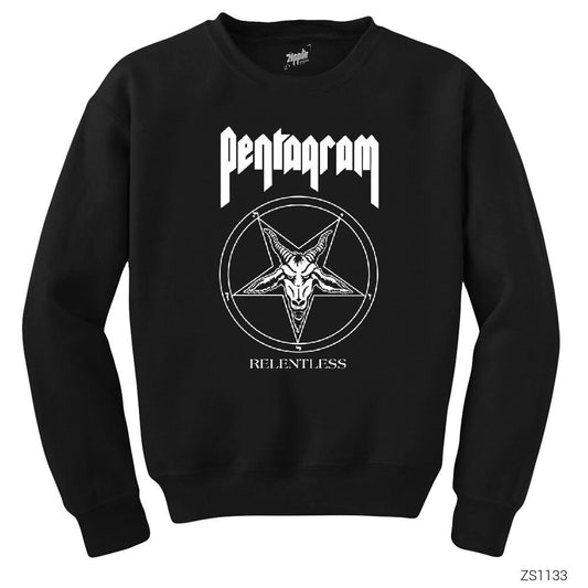 Pentagram Relentless Siyah Sweatshirt