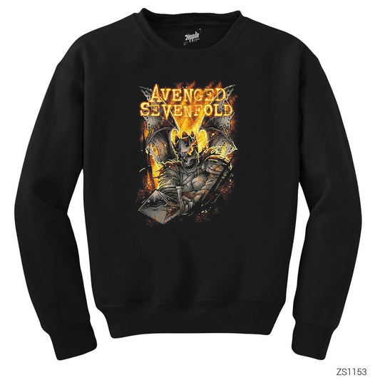 Avenged Sevenfold Knight Siyah Sweatshirt