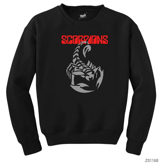 Scorpions Red Siyah Sweatshirt