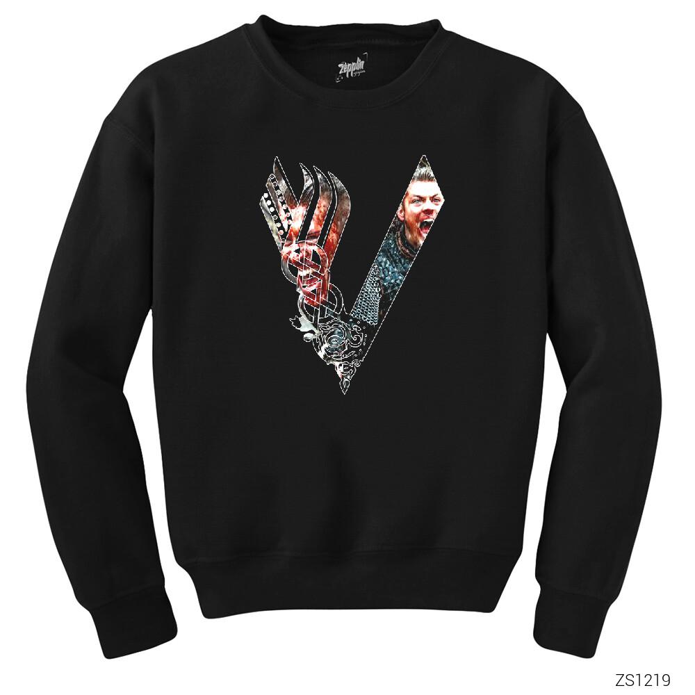 Vikings Ivar Siyah Sweatshirt