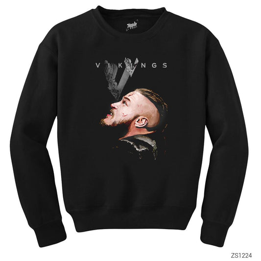 Vikings Ragnar Siyah Sweatshirt