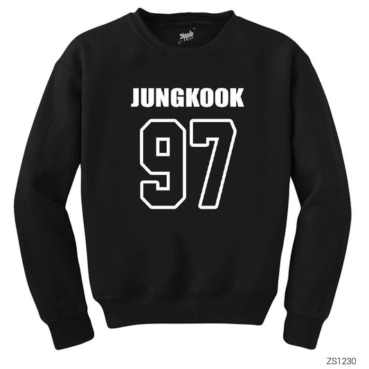 BTS Jungkook 97 Siyah Sweatshirt