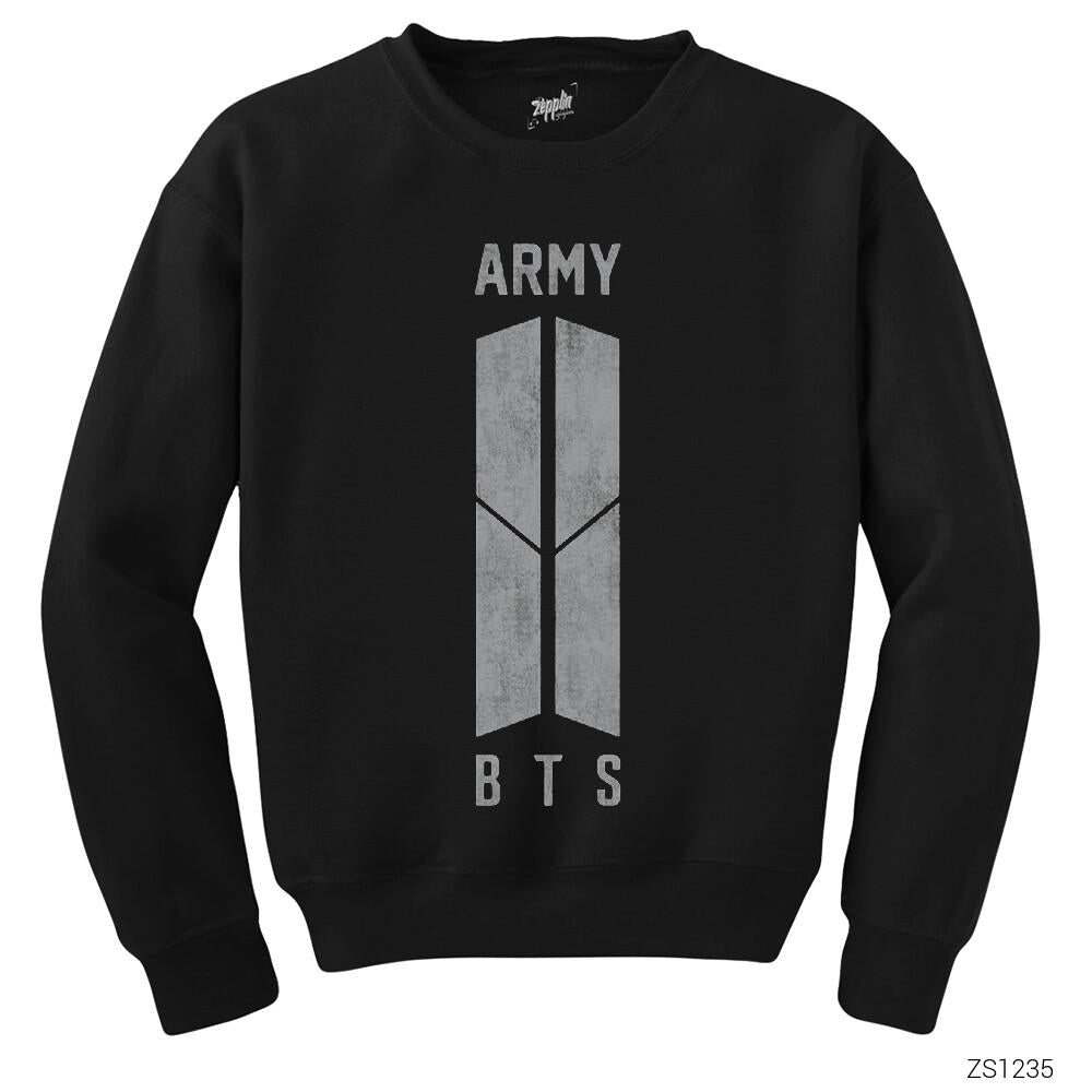 BTS ARMY Logo Siyah Sweatshirt