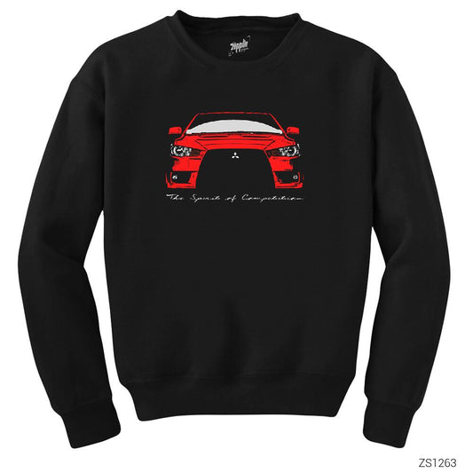 Mitsubishi Evo Red Siyah Sweatshirt