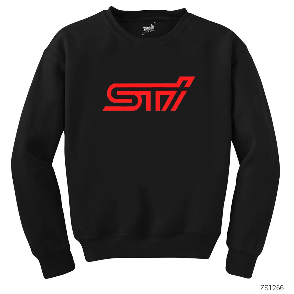 Subaru STI Logo Siyah Sweatshirt