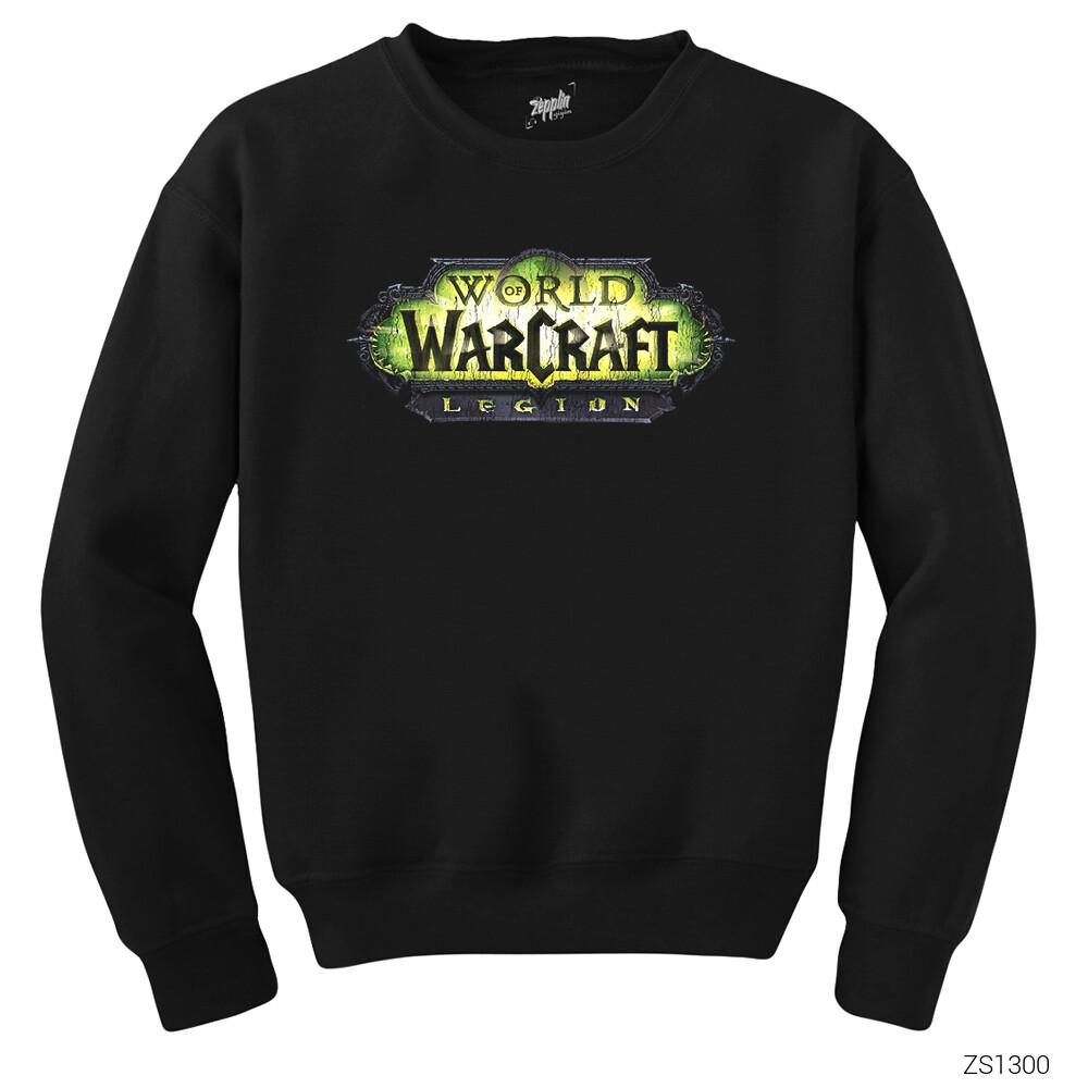 World of Warcraft Legion Logo Siyah Sweatshirt